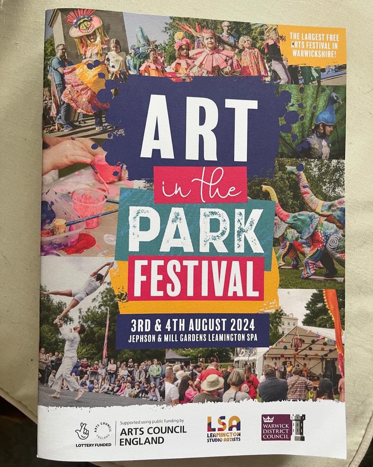 Art in the Park festival poster, Leamington Spa